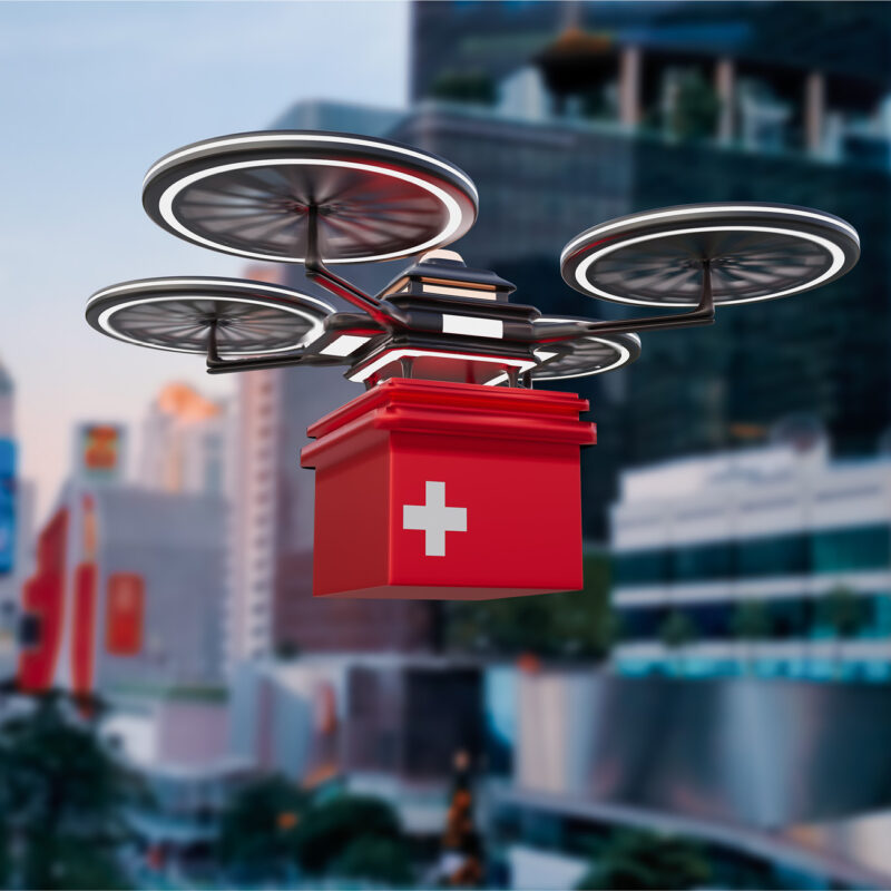 Drone with a medical delivery