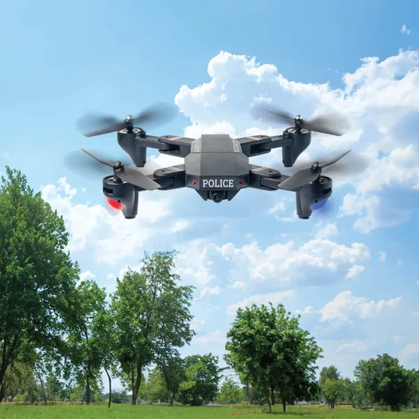 police drone flying in the sky