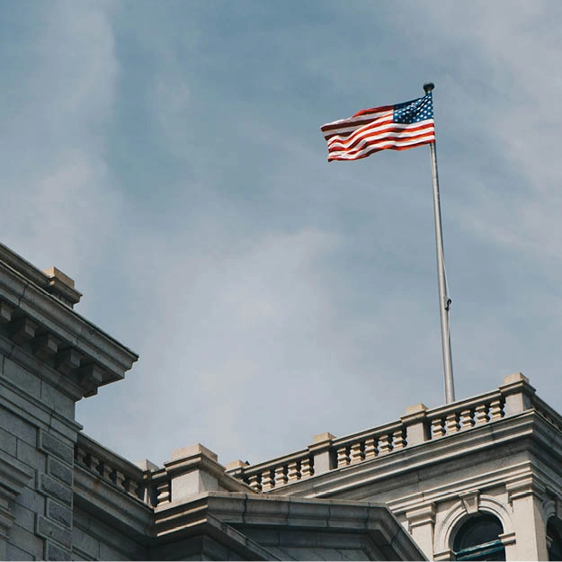 United States flag in Washington DC