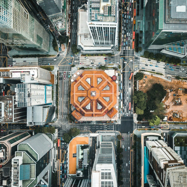 Electric vertical takeoff and landing (eVTOL) in urban setting