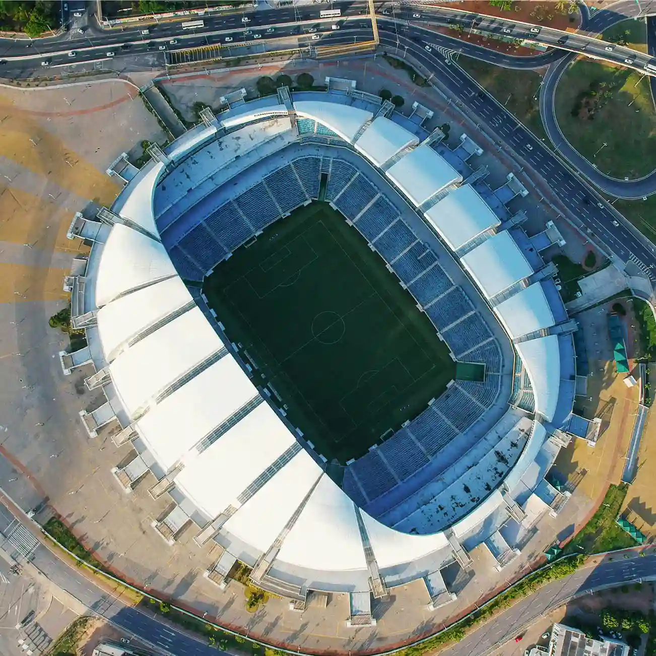 Drone aerial photo of FIFA stadium